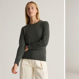 NWT Mongolian Cashmere Crewneck Sweater Moss Size Medium